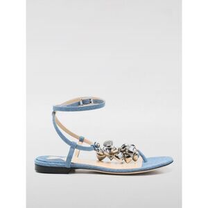 Mach&Mach Flat Sandals Woman Blue